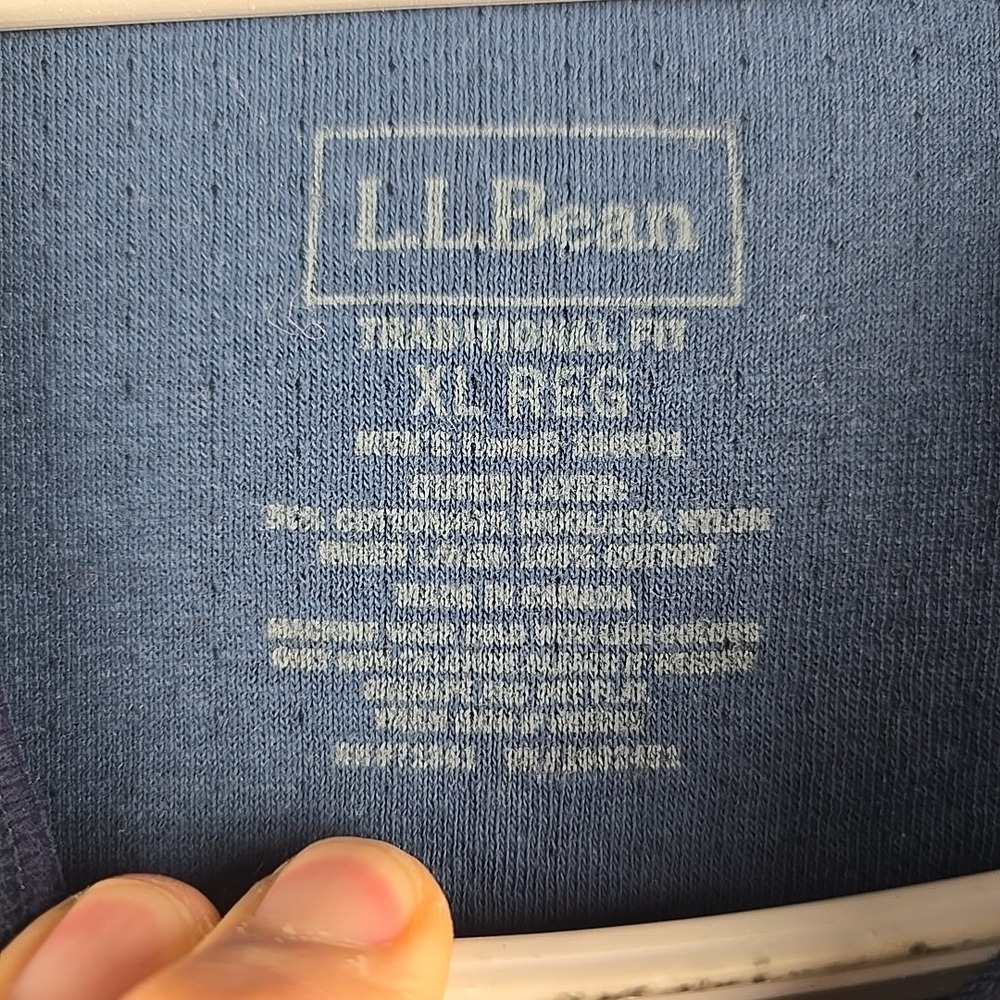 LL Bean River Drivers Shirt Mens XL Navy Blue Traditional Fit Wool Blend 2 Layer - Picture 4 of 7